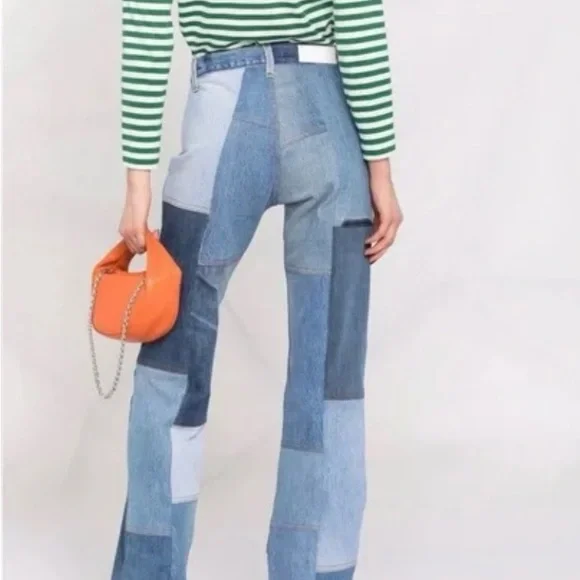 Re/Done Levi’s Indigo the Amina Patchwork Jean Jeans 27 - Picture 2 of 10